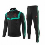 Survetement Ajax 2019 2020 Noir Vert Pas Cher