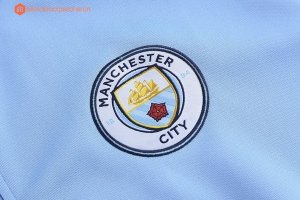 Survetement Manchester City 2017 2018 Bleu Clair Noir Pas Cher