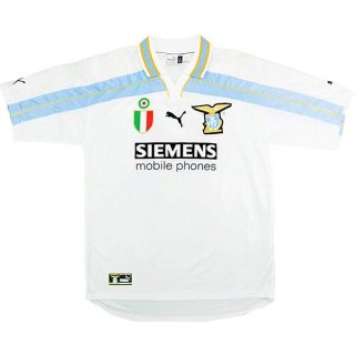 Thailande Maillot Lazio Domicile Retro 2000 2002 Blanc Pas Cher