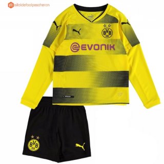 Maillot Borussia Dortmund Domicile ML Enfant 2017 2018 Pas Cher