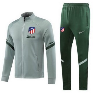 Survetement Atlético de Madrid 2020 2021 Gris Vert Pas Cher Survetement Atlético de Madrid 2020 2021 Gris Vert Pas Cher