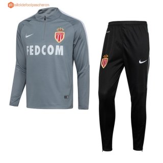 Survetement AS Monaco 2017 2018 Gris Pas Cher