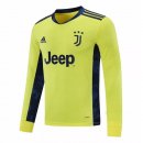 Thailande Maillot Juventus Domicile ML Gardien 2020 2021 Jaune Pas Cher