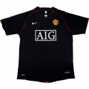 Thailande Maillot Manchester United Third Retro 2007 2008 Noir Pas Cher