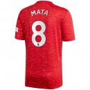 Maillot Manchester United NO.8 Mata Domicile 2020 2021 Rouge Pas Cher