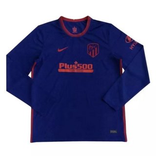 Thailande Maillot Atlético De Madrid Exterieur ML 2020 2021 Bleu Pas Cher Thailande Maillot Atlético De Madrid Exterieur ML 2020 2021 Bleu Pas Cher