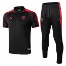 JORDAN Polo Ensemble Complet Paris Saint Germain 2018 2019 Noir Rose Pas Cher