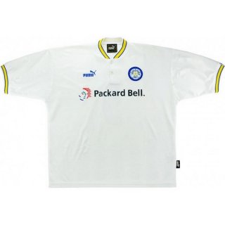 Thailande Maillot Leeds United Domicile Retro 1997 1998 Blanc Pas Cher