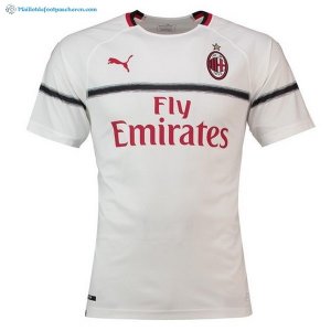 Thailande Maillot Milan Exterieur 2018 2019 Blanc Pas Cher