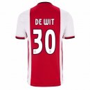 Maillot Ajax Domicile De Wit 2019 2020 Rouge Pas Cher