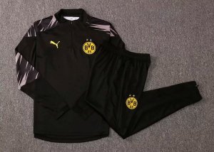 Survetement Borussia Dortmund 2020 2021 Noir Gris Pas Cher