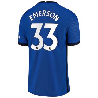 Maillot Chelsea NO.33 Emerson Domicile 2020 2021 Bleu Pas Cher