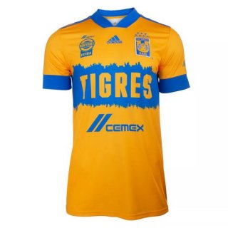 Thailande Maillot Tigres UANL Domicile 2020 2021 Jaune Pas Cher