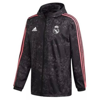 Coupe Vent Real Madrid 2021 2022 Noir Rose Pas Cher