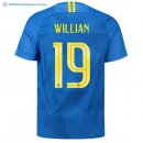 Maillot Brésil Exterieur Willian 2018 Bleu Pas Cher