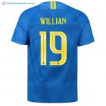 Maillot Brésil Exterieur Willian 2018 Bleu Pas Cher