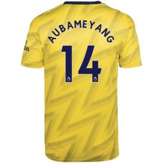 Maillot Arsenal NO.14 Aubameyang Exterieur 2019 2020 Jaune Pas Cher Maillot Arsenal NO.14 Aubameyang Exterieur 2019 2020 Jaune Pas Cher