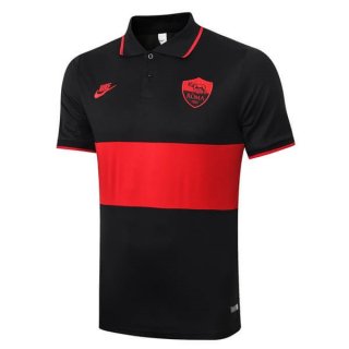 Polo AS Roma 2019 2020 Noir Rouge Polo AS Roma 2019 2020 Noir Rouge