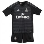 Maillot Real Madrid Domicile Enfant Gardien 2018 2019 Noir Pas Cher