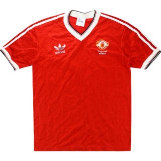 Thailande Maillot Manchester United Domicile Retro 1983 Rouge Pas Cher