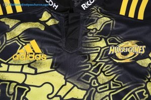 Maillot Rugby Hurricanes 2017 2018 Noir Pas Cher