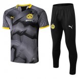 Entrainement Borussia Dortmund Ensemble Complet 2018 2019 Gris Noir Pas Cher