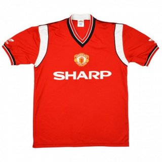 Maillot Manchester United Domicile Retro 1984 1986 Rouge Pas Cher