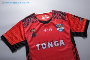 Maillot Rugby Tonga RLWC Domicile 2017 2018 Rouge Pas Cher