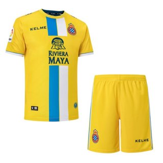 Maillot Espanyol Exterieur Enfant 2018 2019 Jaune Pas Cher