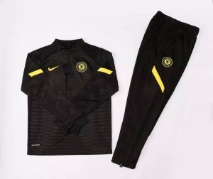 Survetement Chelsea 2021 2022 Noir Jaune Pas Cher