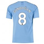 Maillot Manchester City NO.8 Gundogan Domicile 2019 2020 Bleu Pas Cher