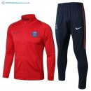 Survetement Paris Saint Germain 2017 2018 Bleu Marine Rouge Pas Cher