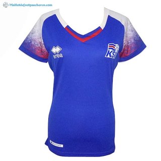 Maillot Islande Domicile Femme 2018 Bleu Pas Cher