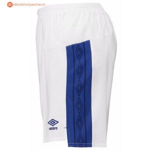 Domicile Everton Pantalon 2017 2018 Blanc Pas Cher