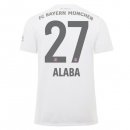 Maillot Bayern Munich NO.27 Alaba Exterieur 2019 2020 Blanc Pas Cher