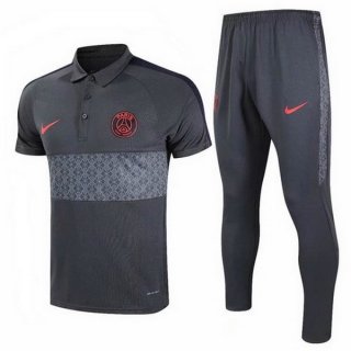 Polo Paris Saint Germain Ensemble Complet 2020 2021 Gris Pas Cher