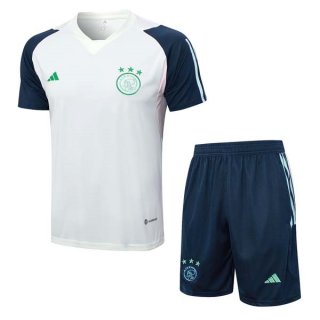 Maillot Entrainement Ajax Ensemble Complet 2023 2024 Blanc