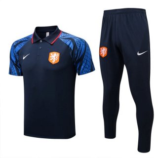 Polo Pays-Bas Ensemble Complet 2022 2023 Bleu Polo Pays-Bas Ensemble Complet 2022 2023 Bleu