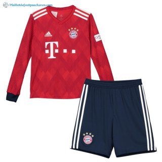 Bayern Munich Domicile ML Enfant 2018 2019 Rouge Pas Cher