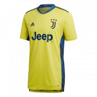 Thailande Maillot Juventus Domicile Gardien 2020 2021 Jaune Pas Cher