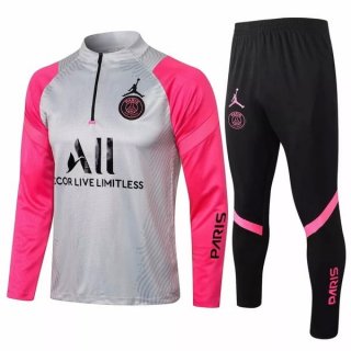 Survetement Paris Saint Germain 2021 2022 Gris Rose Noir Pas Cher