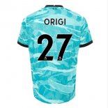 Maillot Liverpool NO.27 Origi Exterieur 2020 2021 Bleu Pas Cher