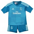 Maillot Real Madrid Exterieur Enfant Gardien 2018 2019 Bleu Pas Cher