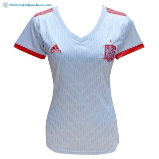 Maillot Espagne Exterieur Femme 2018 Blanc Pas Cher