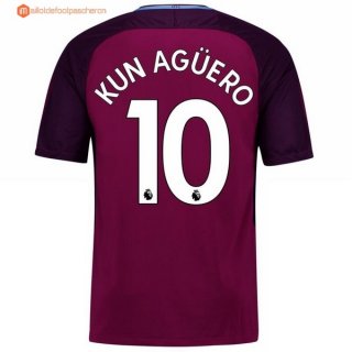 Maillot Manchester City Exterieur Kun Aguero 2017 2018 Pas Cher