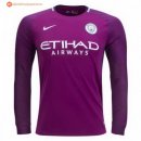 Maillot Manchester City Exterieur ML 2017 2018 Pas Cher