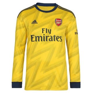 Maillot Arsenal Exterieur ML 2019 2020 Jaune Pas Cher