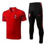 Polo AC Milan Ensemble Complet 2022 2023 Rouge