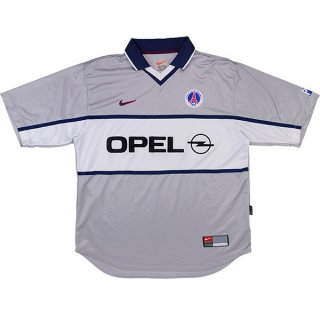 Thailande Maillot Paris Saint Germain Exterieur Retro 2000 Gris Pas Cher