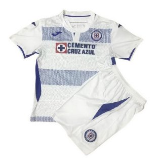 Maillot Cruz Bleu Exterieur Enfant 2020 2021 Blanc Pas Cher